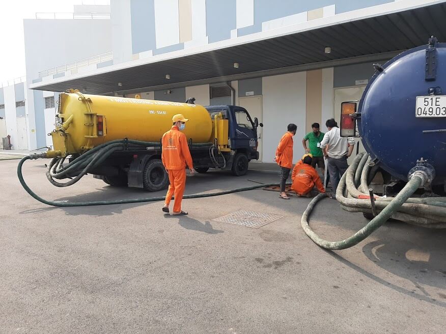 quy trình hút bể phốt