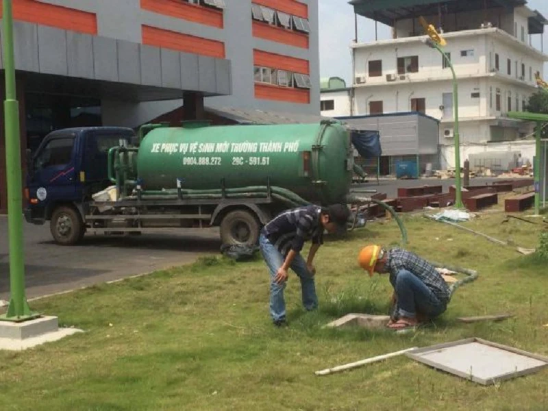Xe bồn hút hầm cầu huyện Thới Lai chuyên dụng